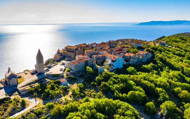 Lubenice, vilaggio sulla isola di Cres